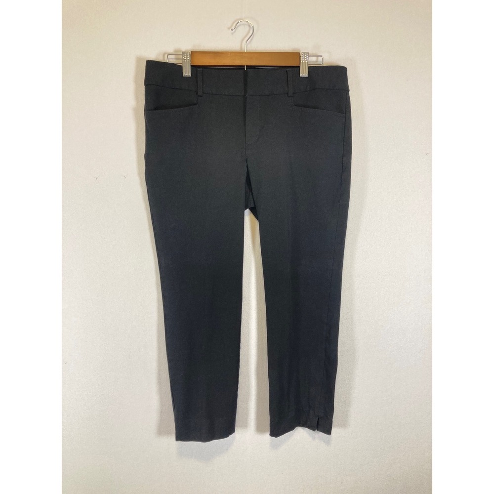 Officecore Banana‎ Republic Womens 12P Black Jackson Fit Slim Cropped Trousers